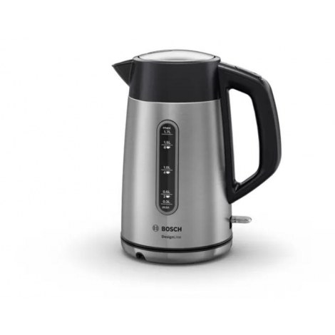 Bosch | Kettle | DesignLine TWK4P440 | Electric | 2400 W | 1.7 L | Stainless steel | 360° rotational base | Stainless steel/Blac